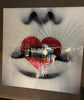 Beloved Lips - Vierkant kunst op plexiglas