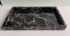 Dienblad Zwart Marmer Glas 50 x 30 x 5 cm