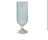 Blue glass vase - Janaluxury